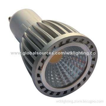 5W COB LED Spotlight, 5,60lm, GU10/MR16/E27 Base, Aluminum Housing, 2,700-3,500/3,500-5,000/5,000-70